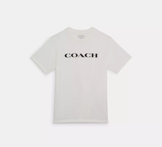 Playera blanca coach letras negras