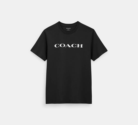 Playera Coach negra letras blancas