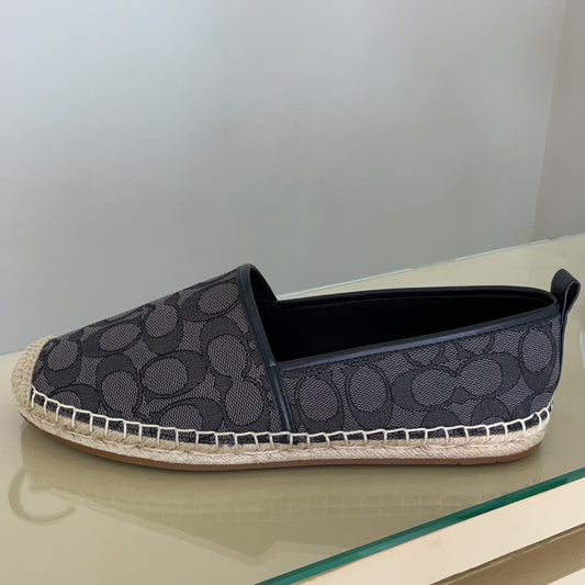 Espadrille Coach estampado negro.